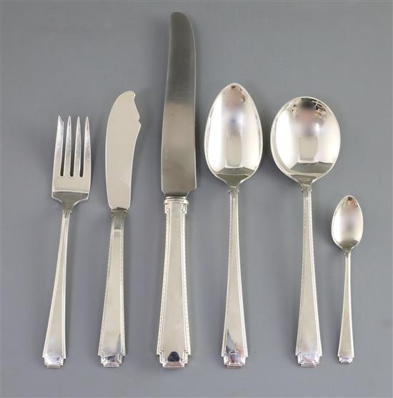 An American Wallace sterling part canteen of cutlery for eight,